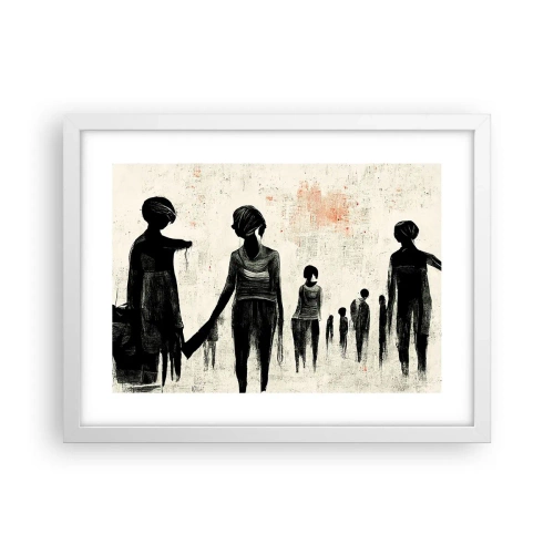 Poster in white frmae - Against Solitude - 40x30 cm