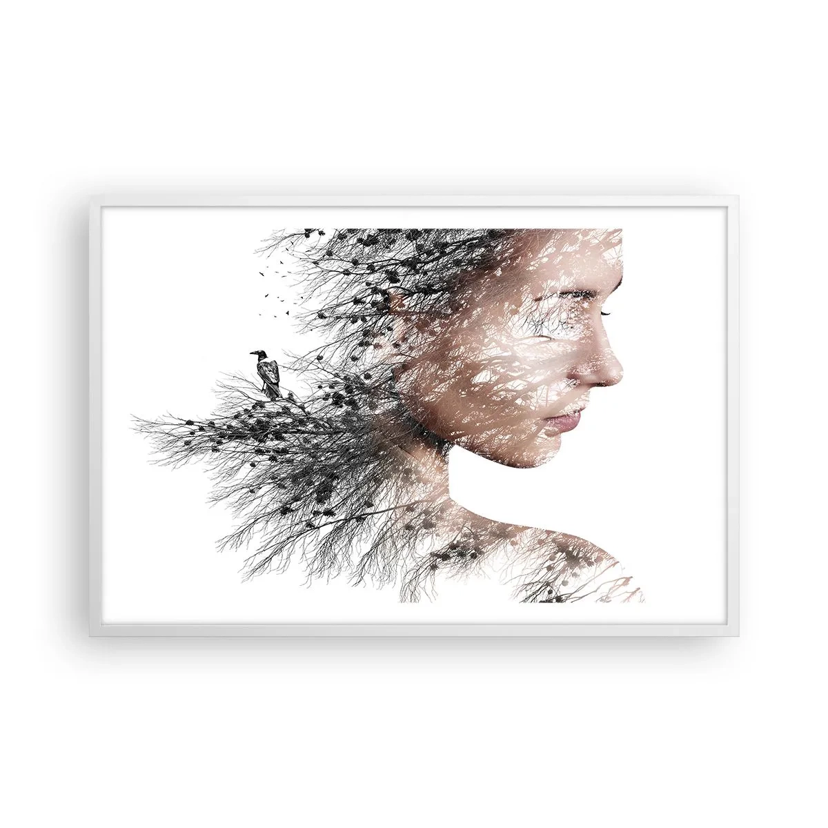 Poster in white frmae - Spirit of a Forest - 91x61 cm