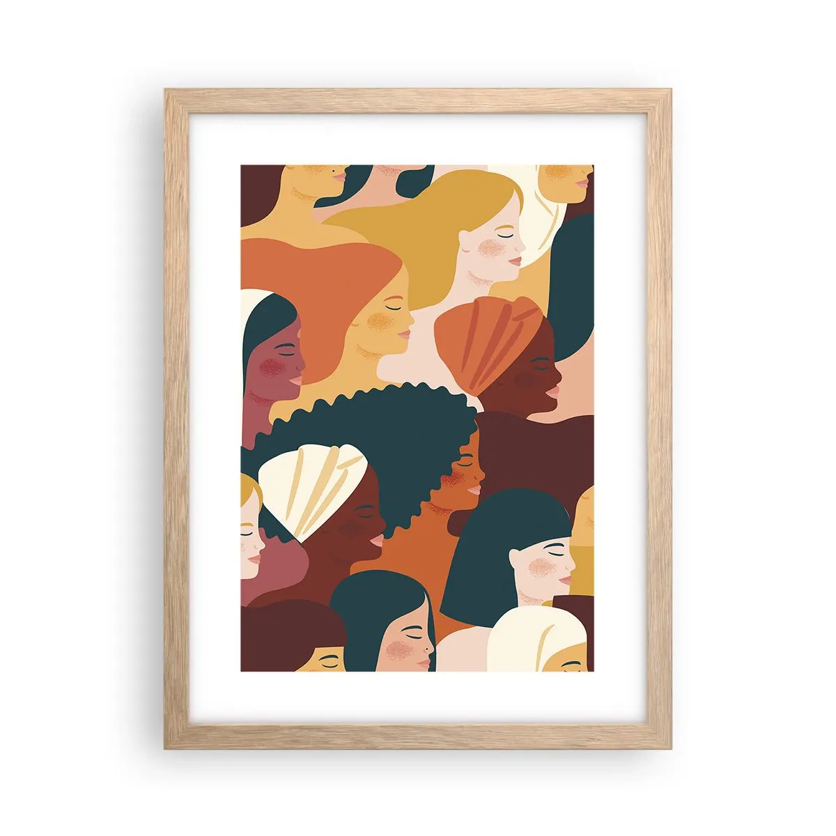 Poster in light oak frame - Pure Womanhood - 30x40 cm