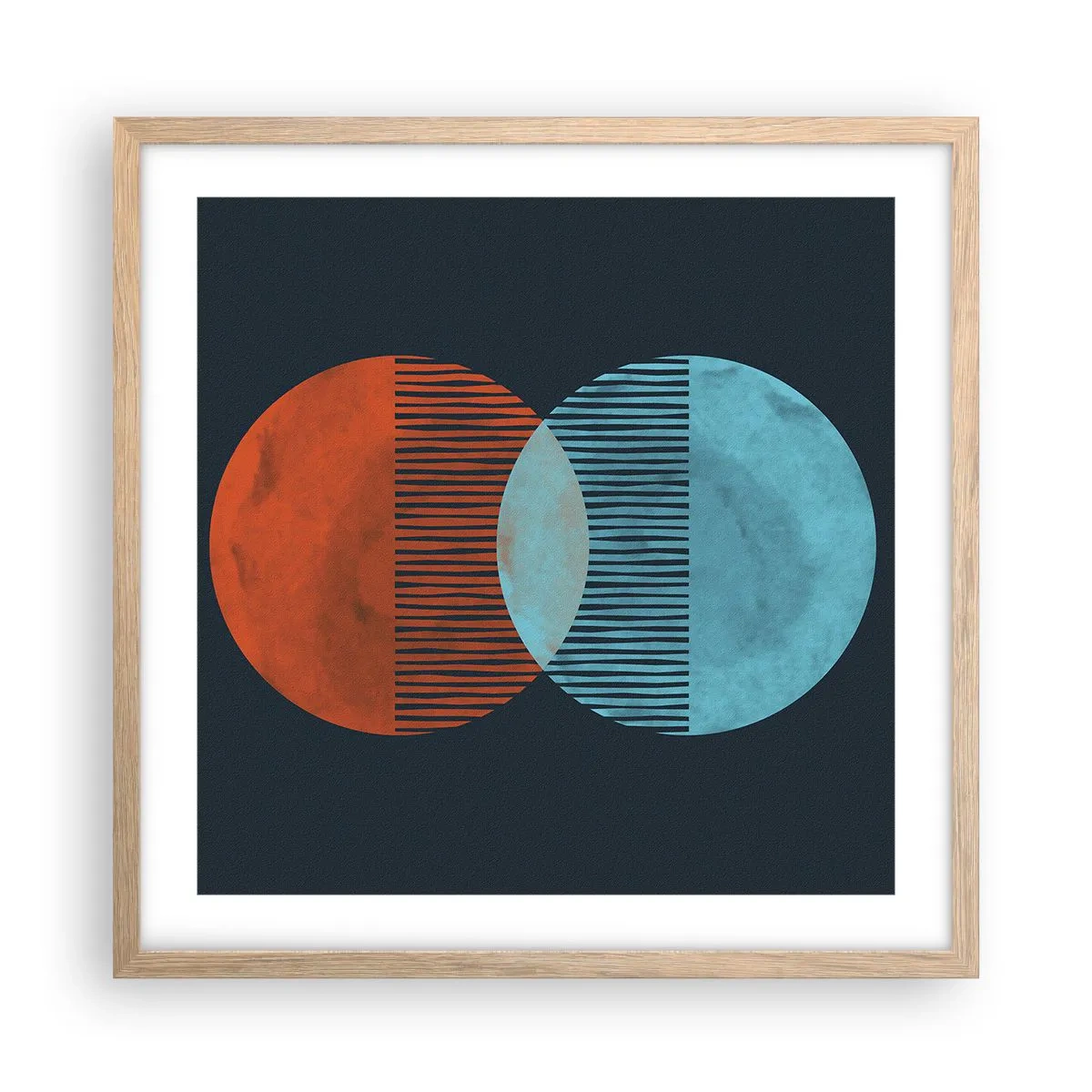 Poster in light oak frame - Astronomical Fantasy - 50x50 cm