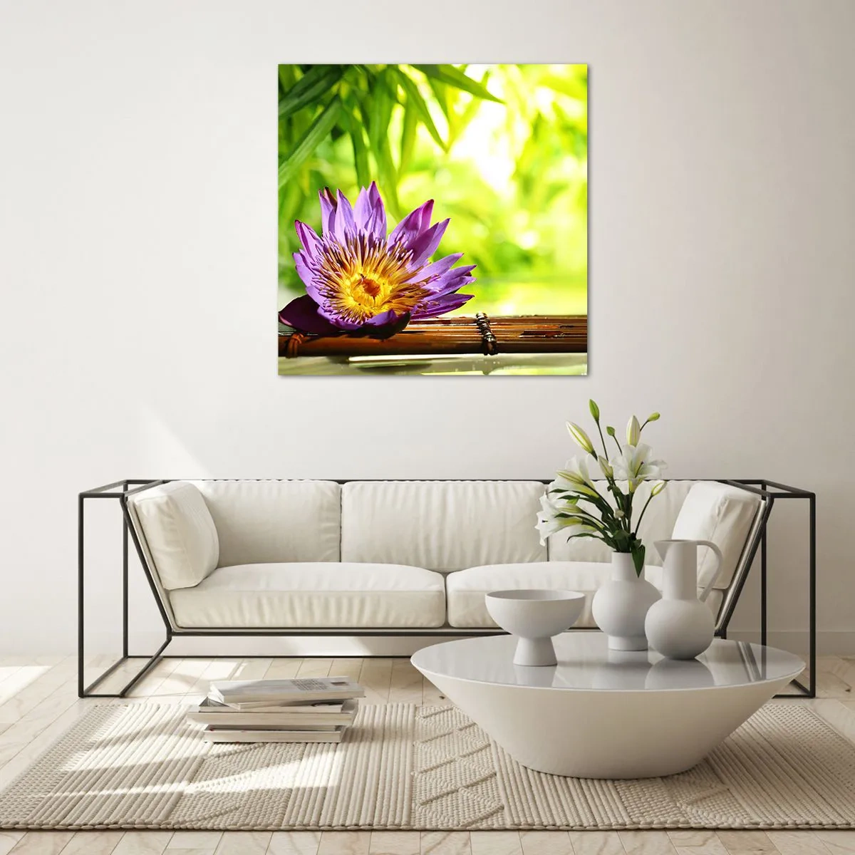 Glass picture - In the Asian Sun - 40x40 cm