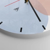 Clock face with lines