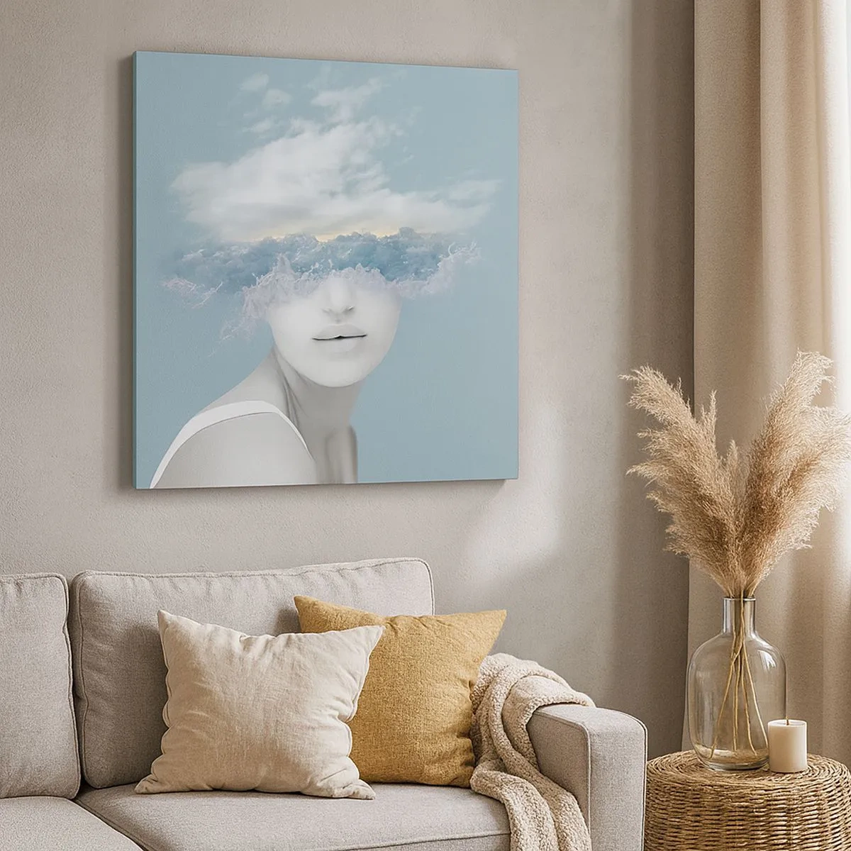 Canvas picture - With the Head In the Clouds - 30x30 cm