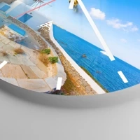 Clock face with lines