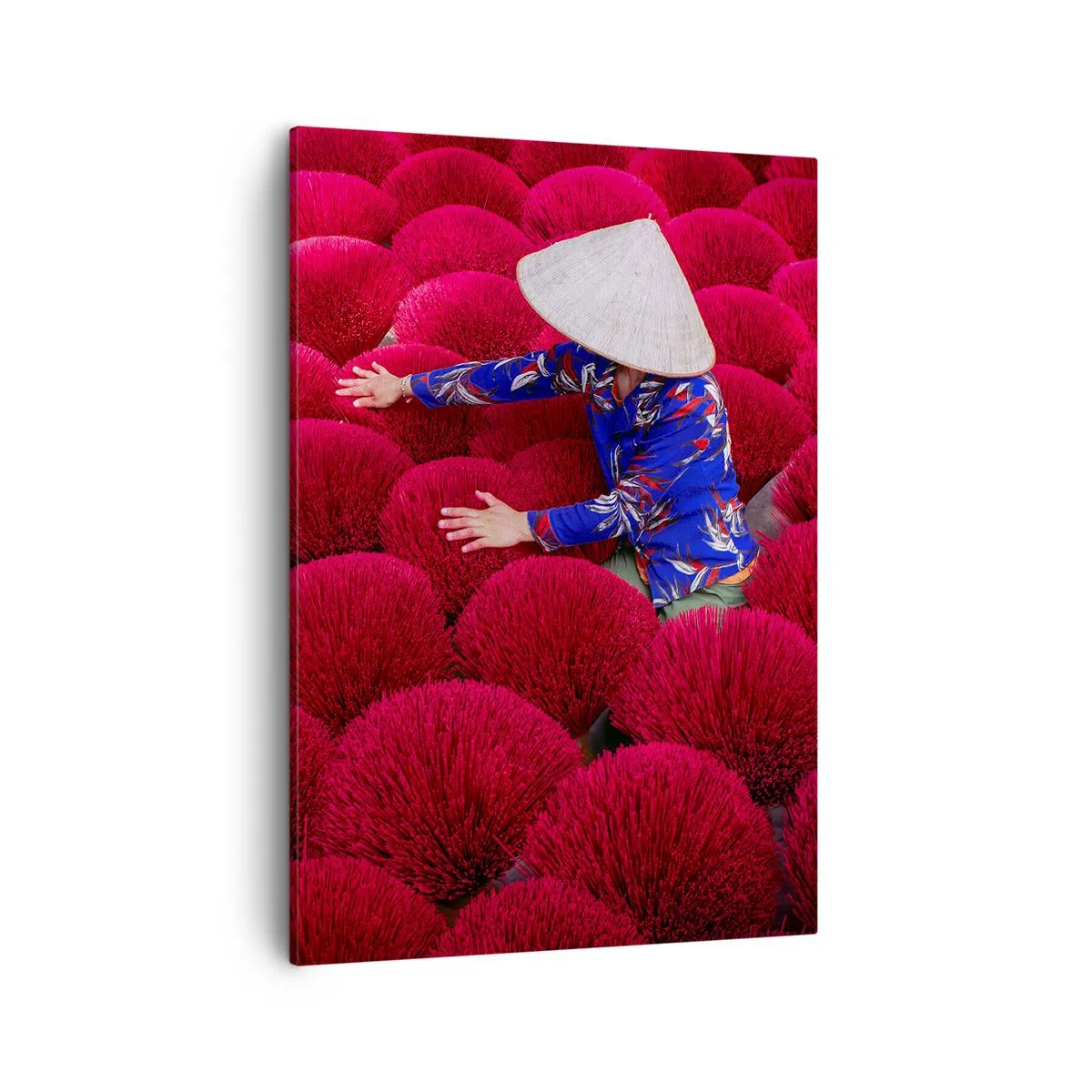 Canvas picture - In the Rice Field - 50x70 cm