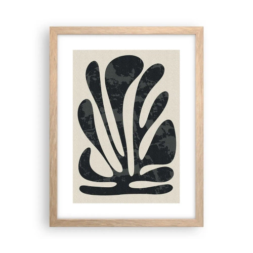 Poster in light oak frame - Multi-Finger Abstract - 30x40 cm
