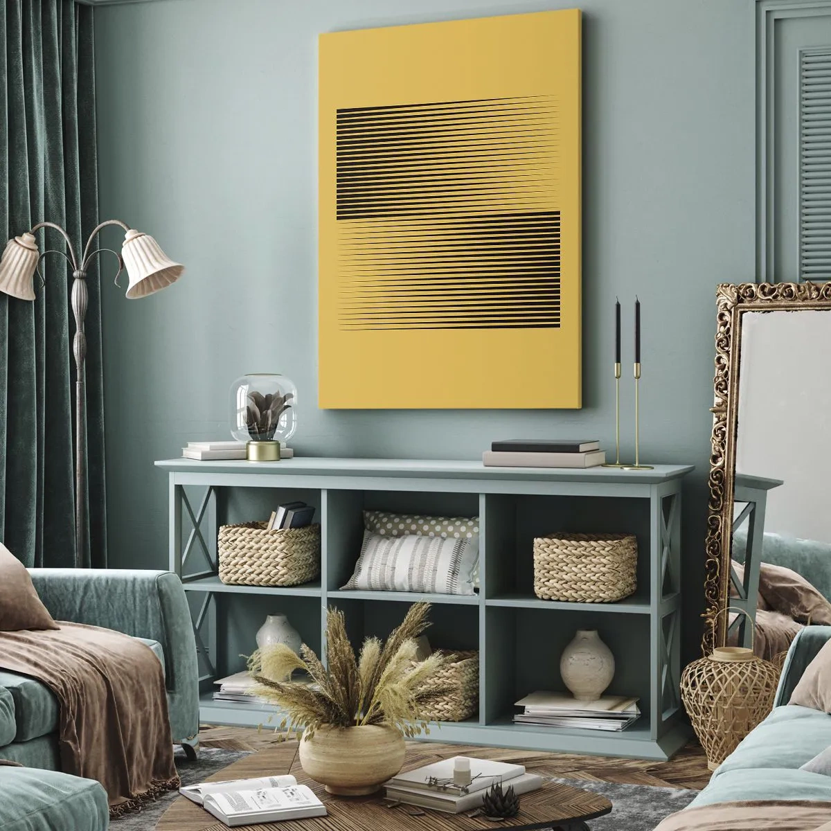 Canvas picture - Square Opposites - 55x100 cm
