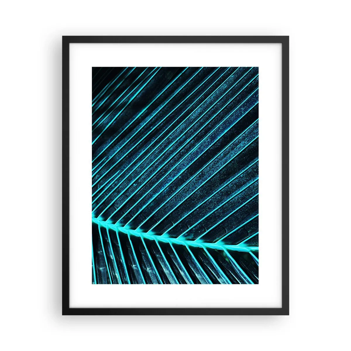 Poster in black frame - Texture of Green - 40x50 cm