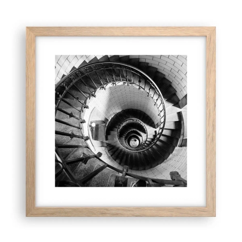 Poster in light oak frame - Up and Upwards - 30x30 cm