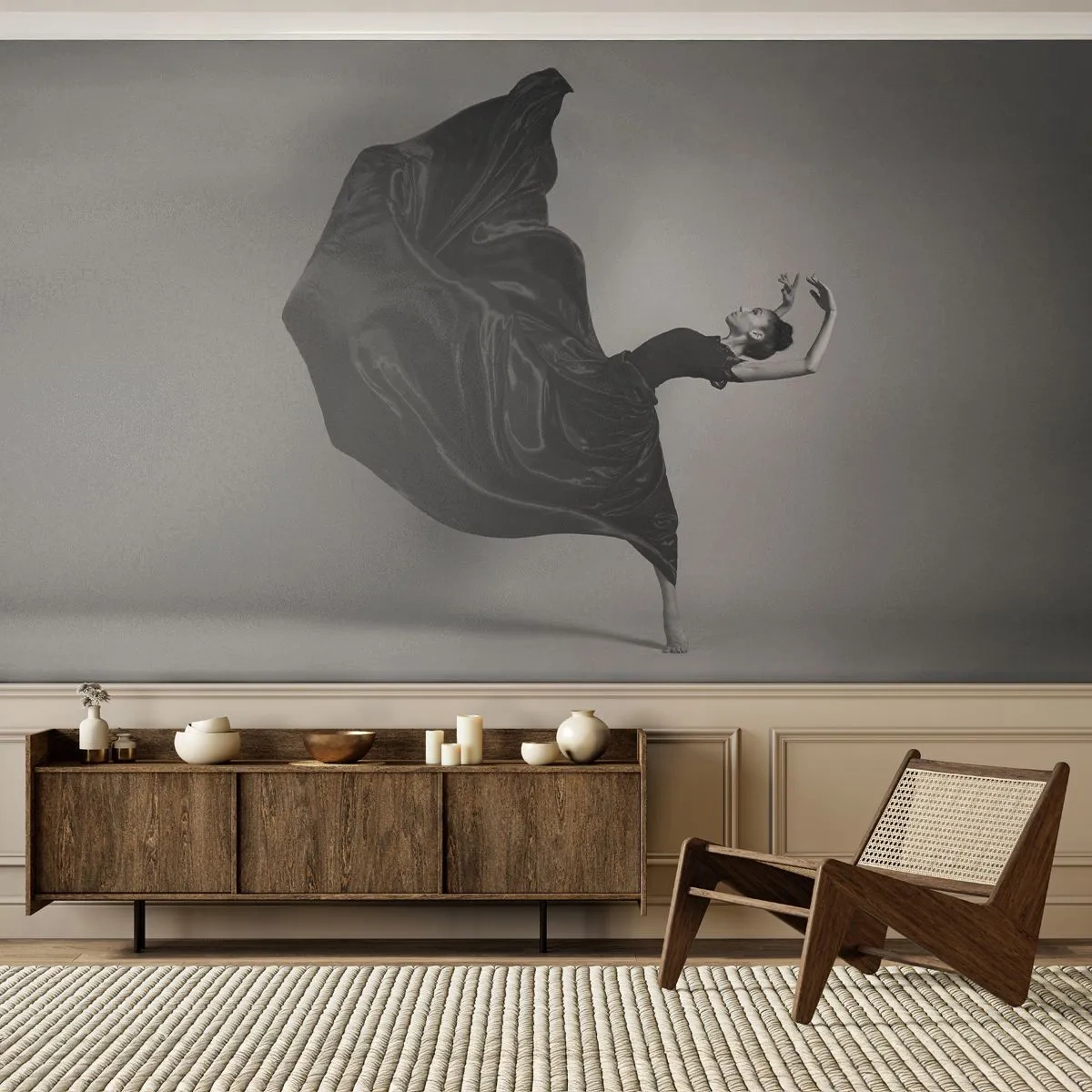Photo Wallpaper Standard Eco - On the Wings of Music - Dance, Woman, Dancer - 300x210 cm