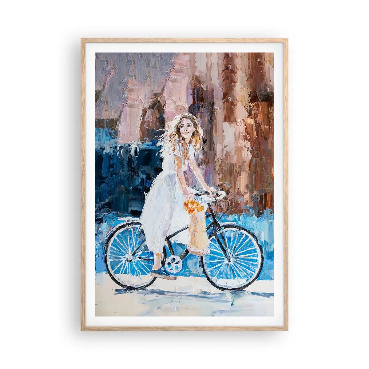 Poster in light oak frame - Morning Joy - 70x100 cm