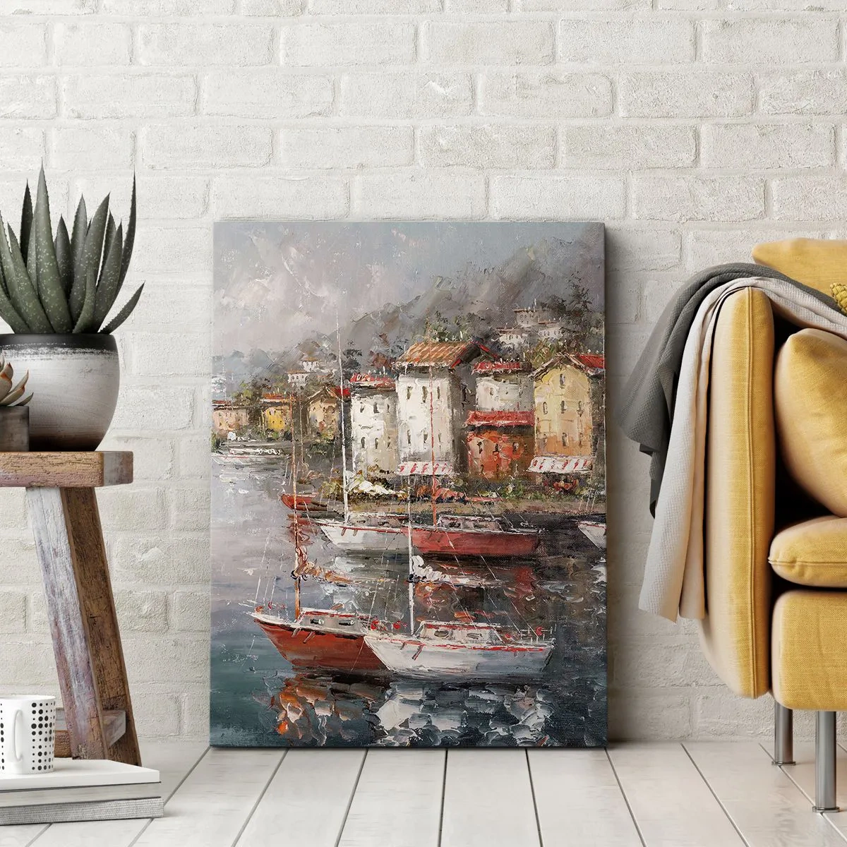 Canvas picture - Romantic Marina - 45x80 cm