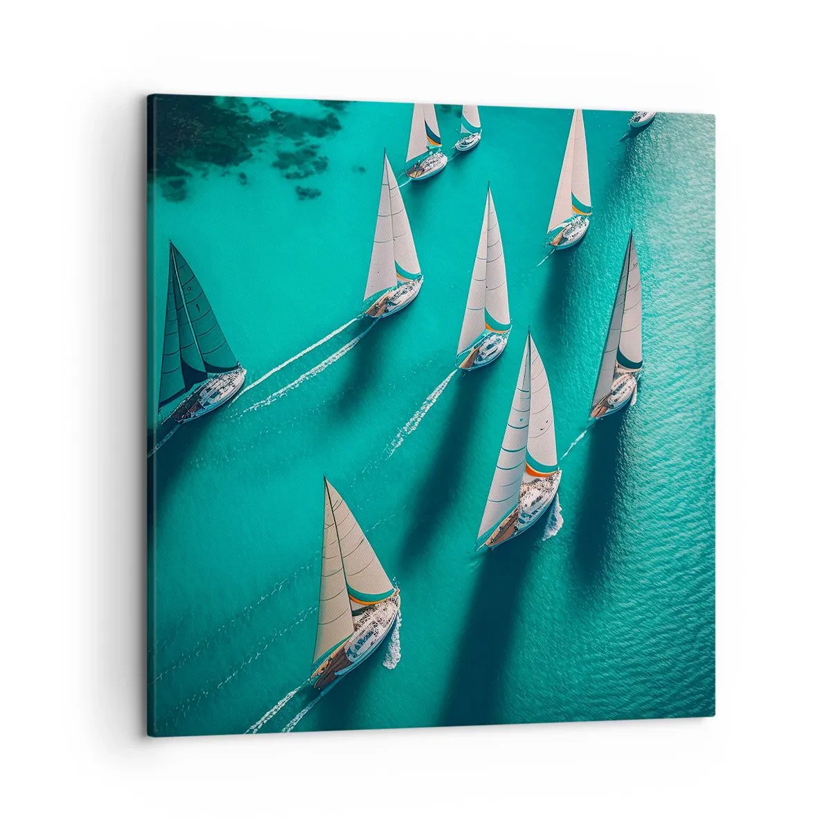 Canvas picture - Competing with the Wind - 50x50 cm