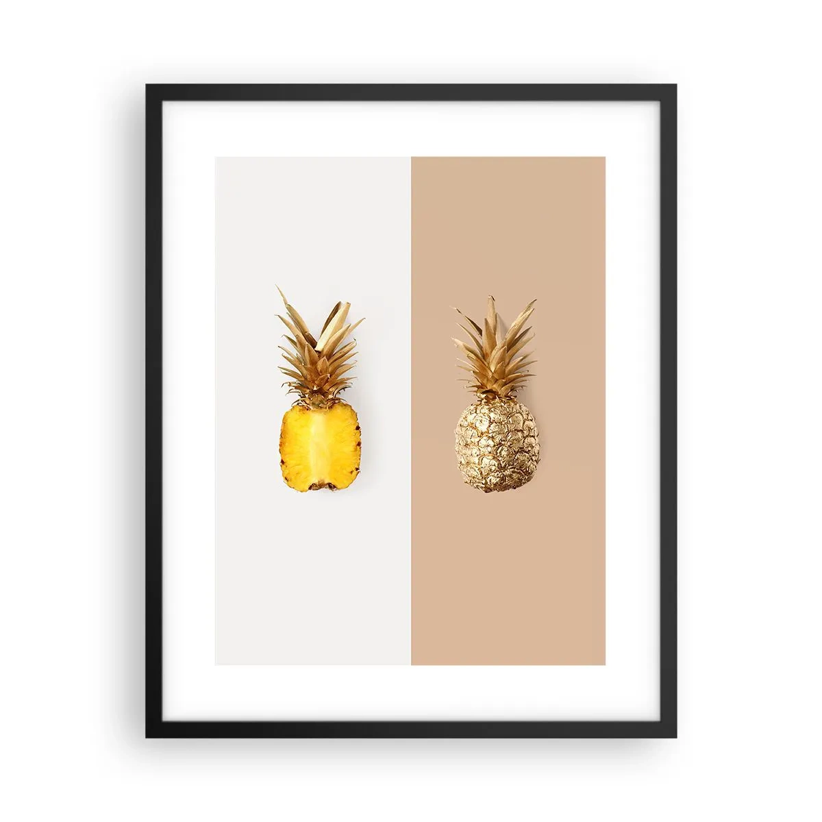 Poster in black frame - Pineapple for Us - 40x50 cm