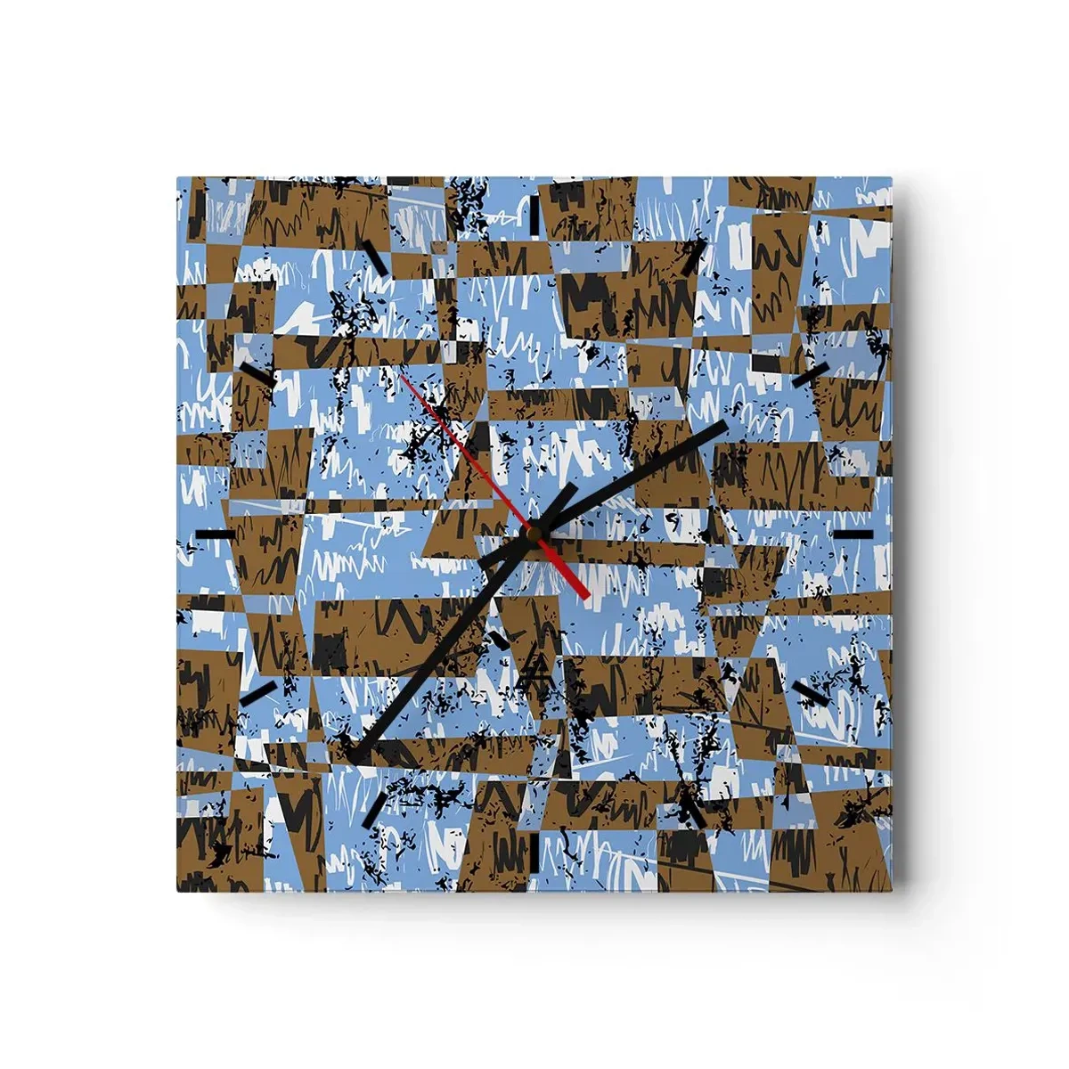 Wall clock - Clock on glass - No Folklore Cutout - 30x30 cm