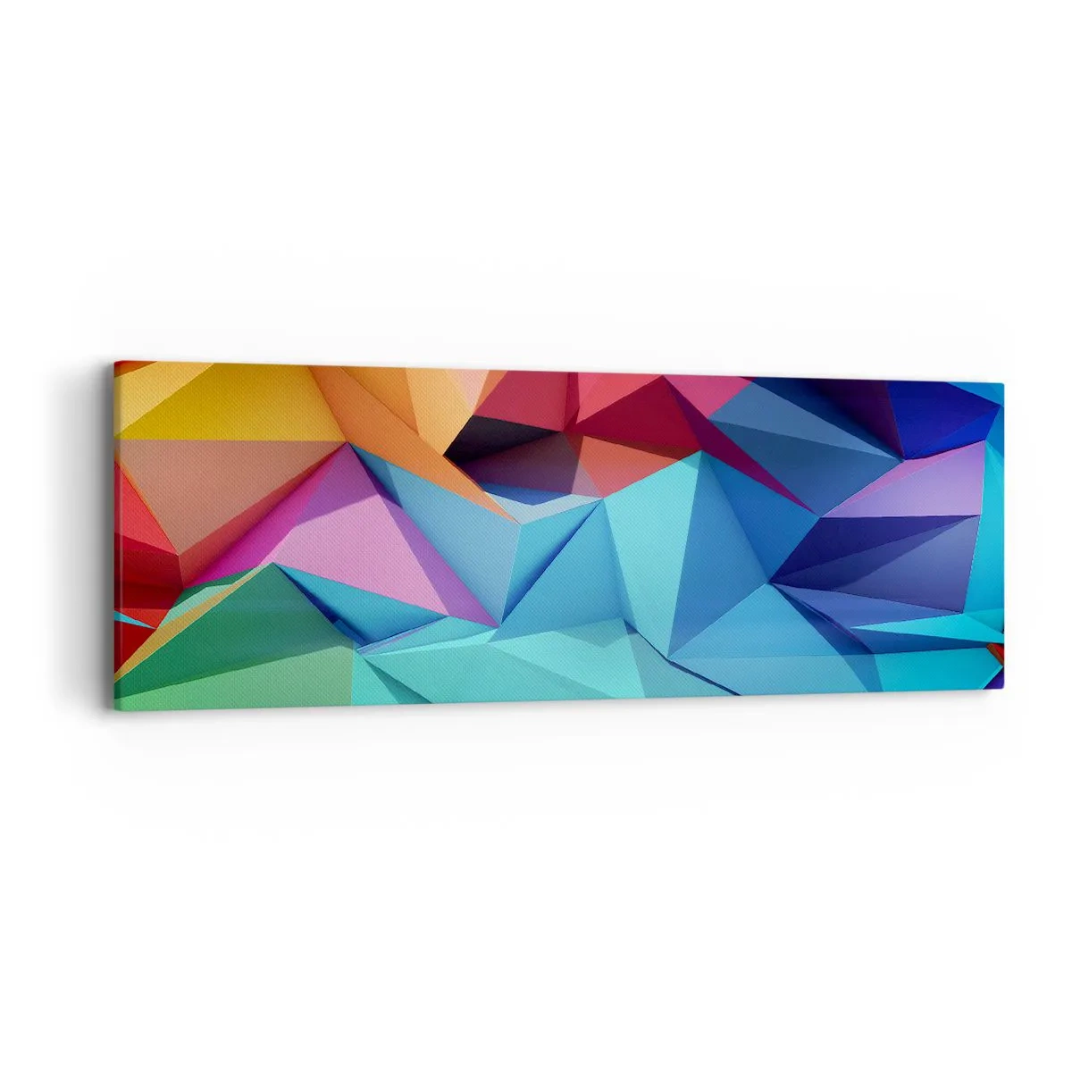 Canvas picture - Rainbow Origami - 90x30 cm