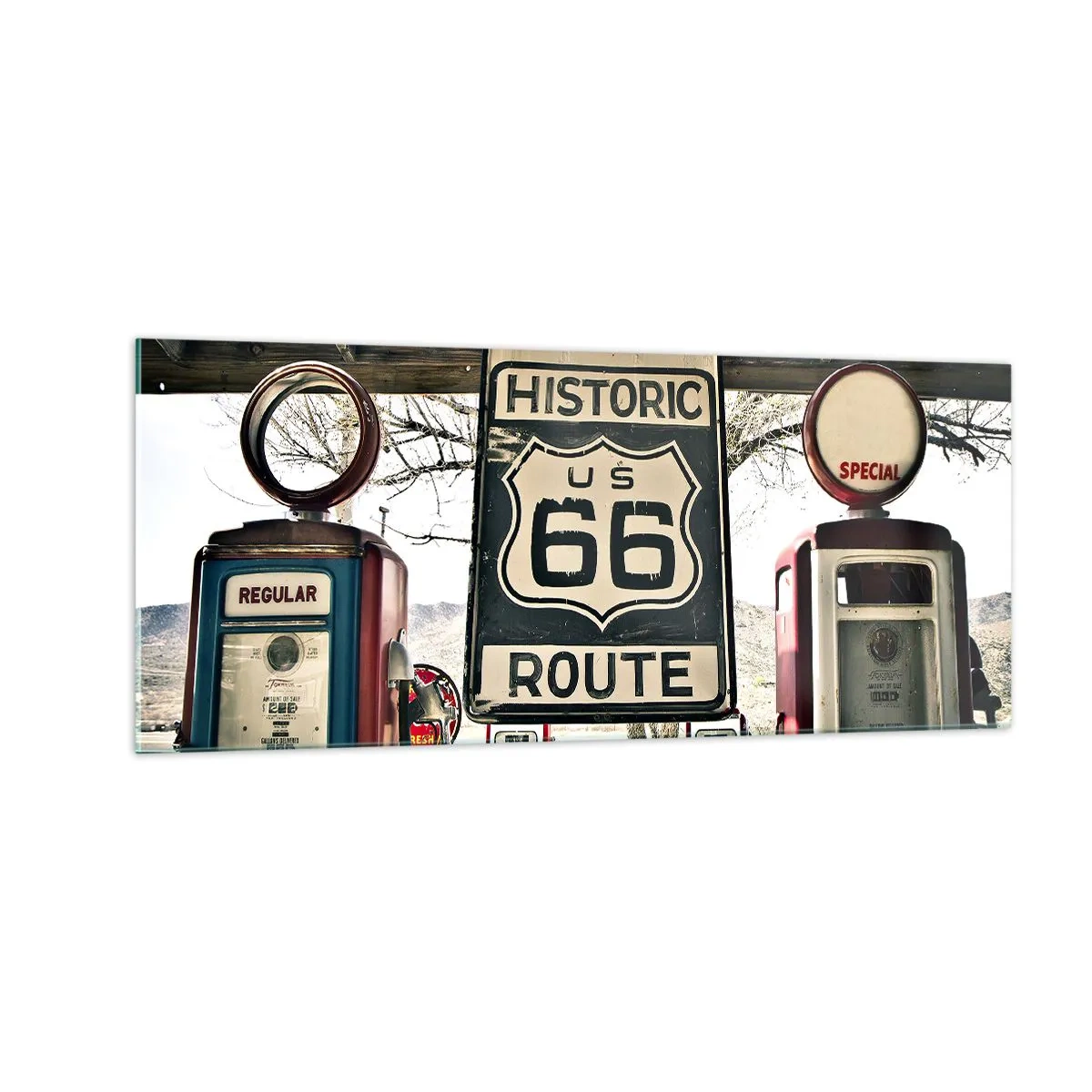 Glass picture - American Retro Trip - 100x40 cm