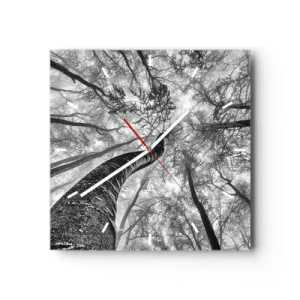 Wall clock - Clock on glass - Race for the Light - 40x40 cm