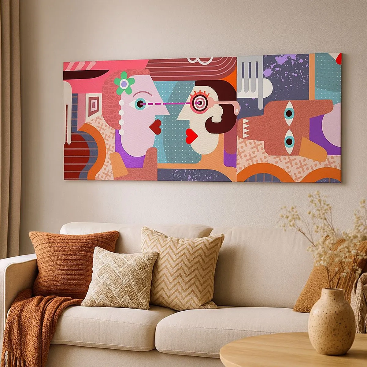 Canvas picture - Eye to Eye - 100x40 cm