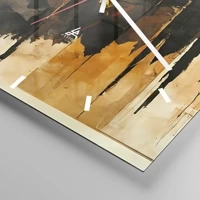 Clock face with lines