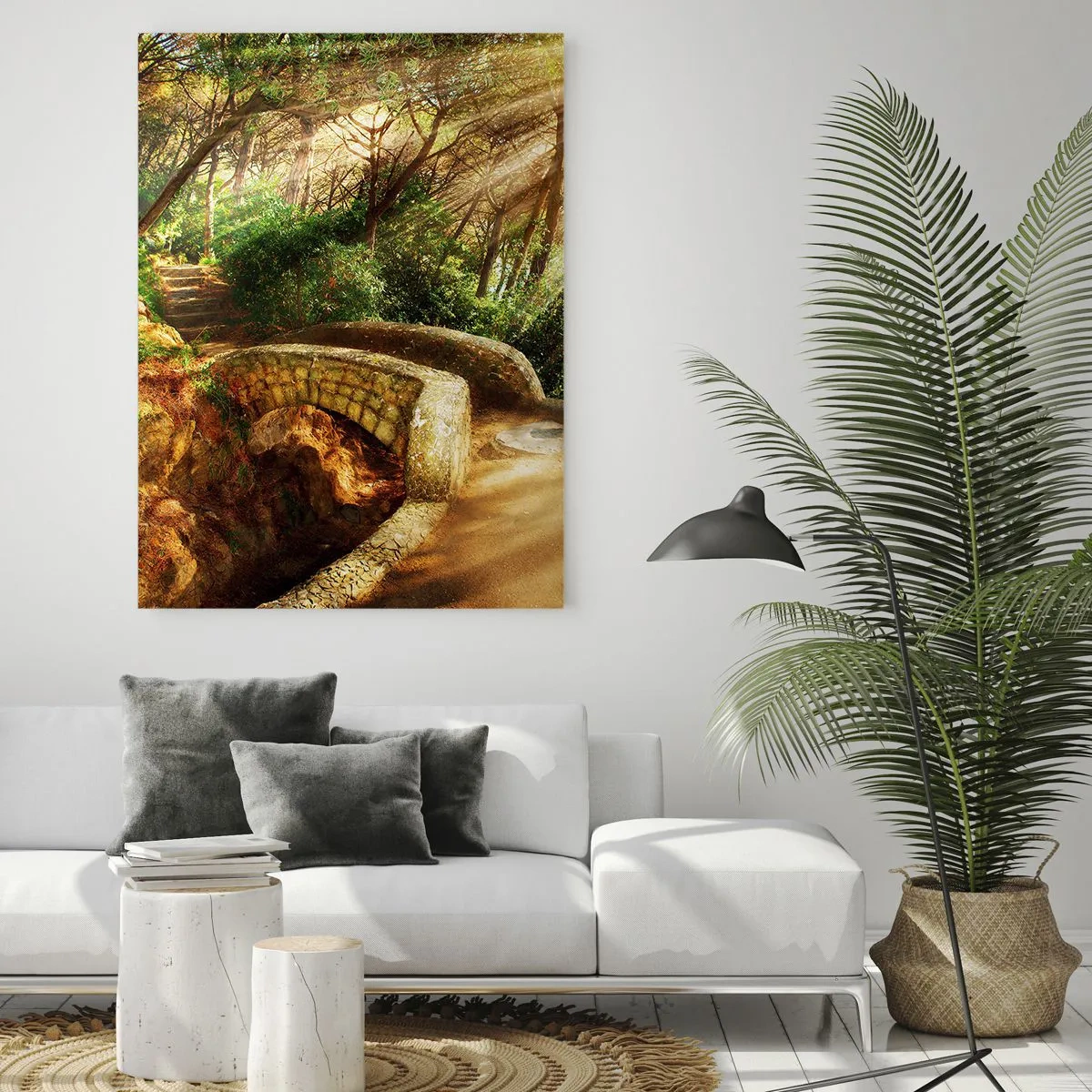 Glass picture - From the Bridge to Enchanted Forest - 50x70 cm
