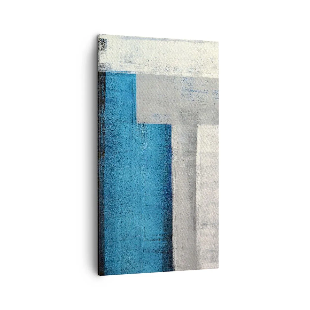 Canvas picture - Poetic Composition of Blue and Grey - 45x80 cm