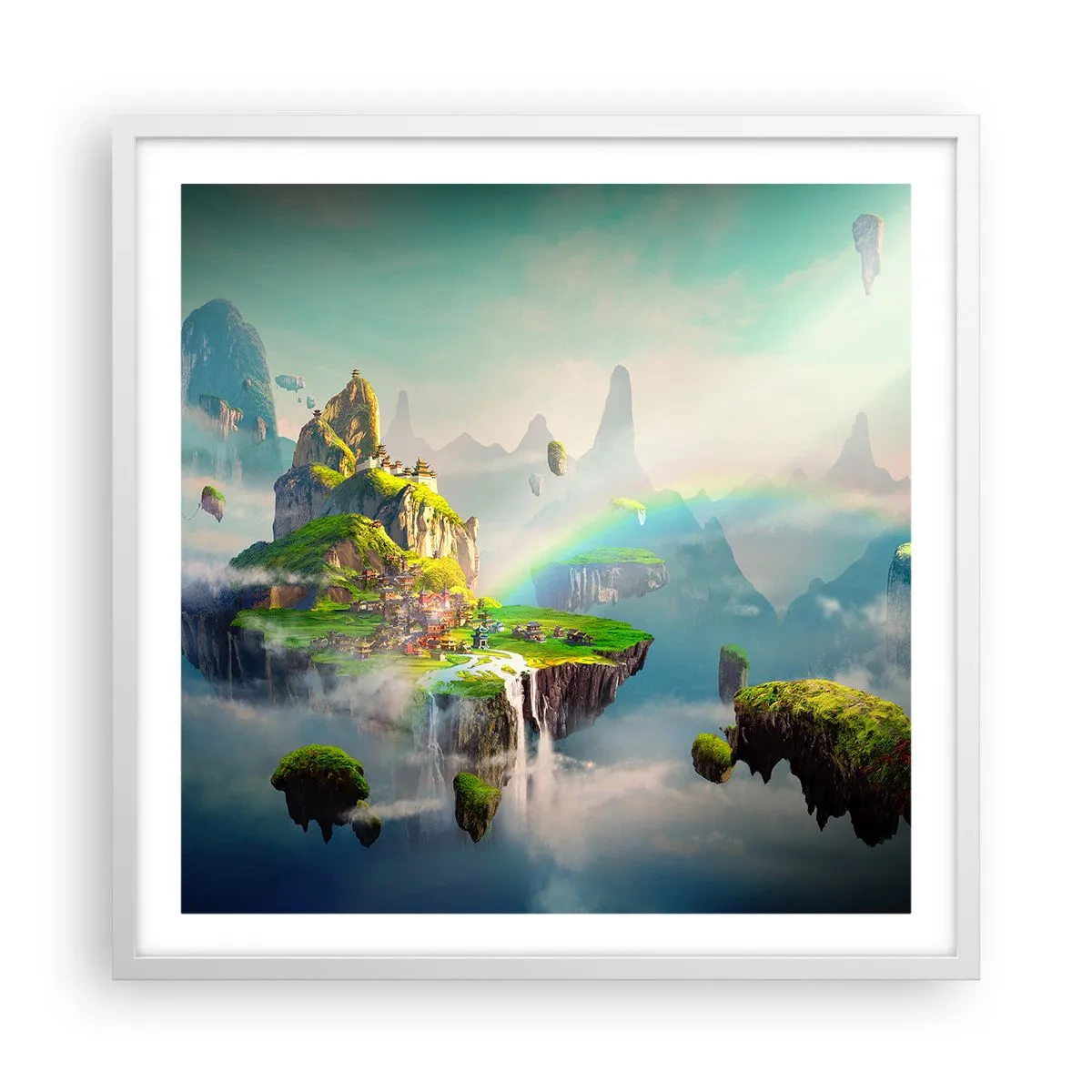 Poster in white frmae - Internal Heaven - Happy Islands - 60x60 cm