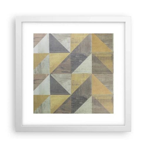 Poster in white frmae - The Art. of Triangles - 30x30 cm