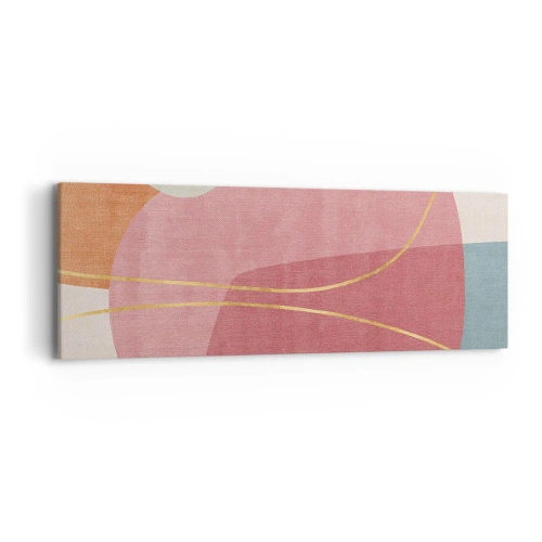 Canvas picture - Pastel Composition with a Golden Note - 90x30 cm