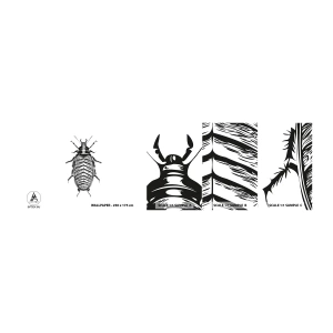 Photo Wallpaper Sample Standard Eco - What a Specimen - Insect, Cockroach, Minimalism - 100x30 cm