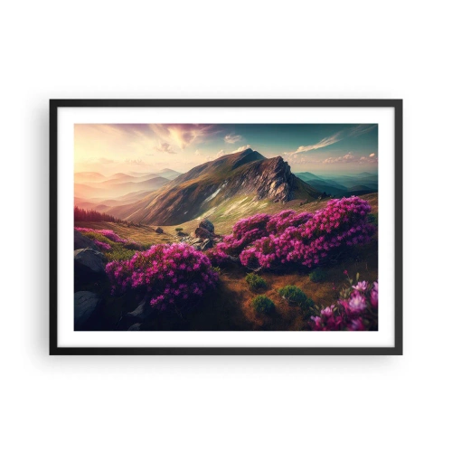 Poster in black frame - Summer in the Mountains - 70x50 cm