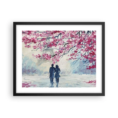 Poster in black frame - Romantic Walk - 50x40 cm