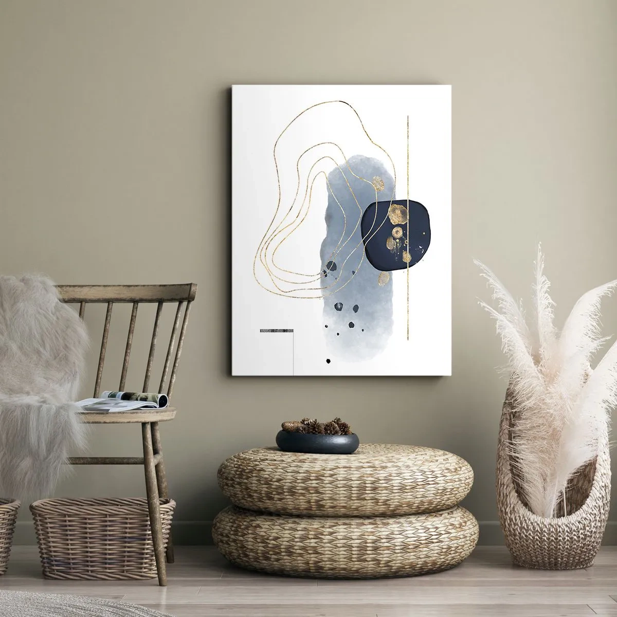 Canvas picture - Blue and Gold Fantasy - 70x100 cm