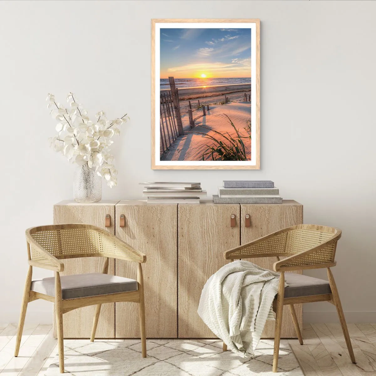 Poster in light oak frame - Light and Shade of the Wind - 61x91 cm