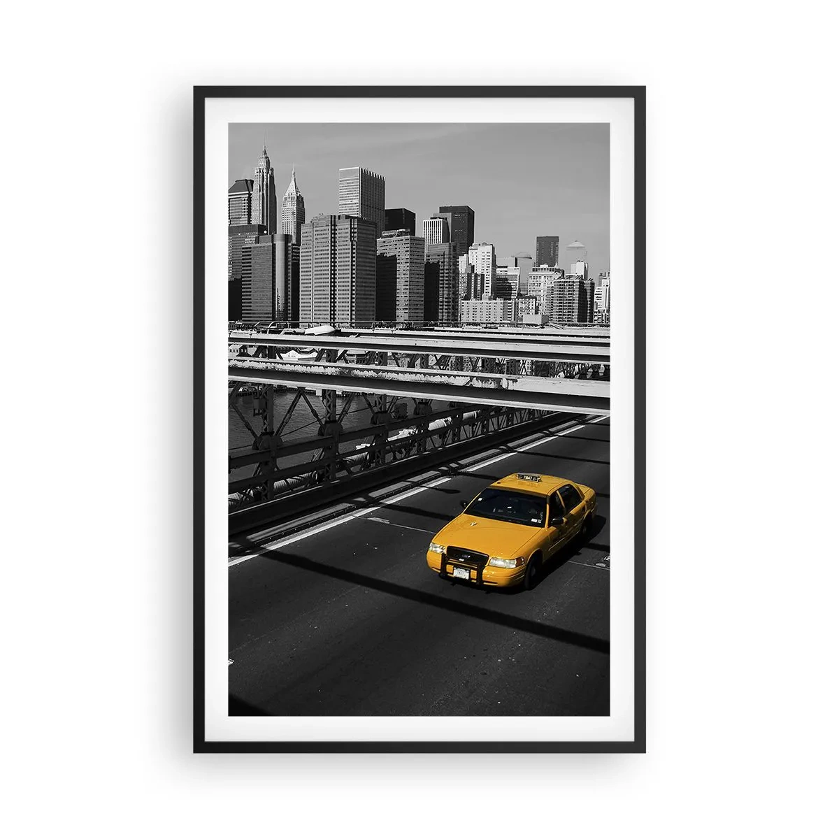 Poster in black frame - Colour of a Big City - 61x91 cm