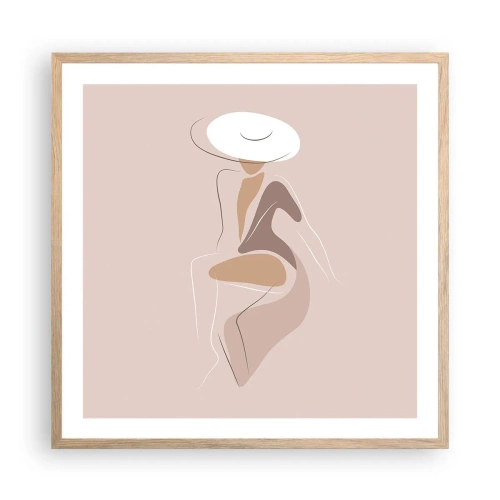 Poster in light oak frame - Being a Lady - 60x60 cm