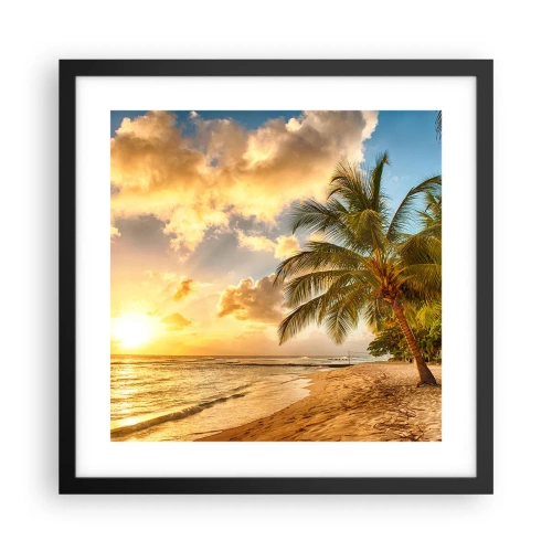 Poster in black frame - Eternal Summer, Always Holidays - 40x40 cm