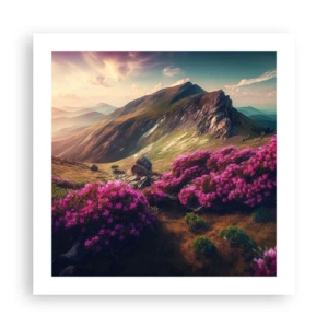 Poster - Summer in the Mountains - 50x50 cm