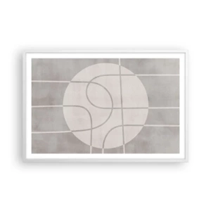 Poster in white frmae - Circular and Straight - 91x61 cm