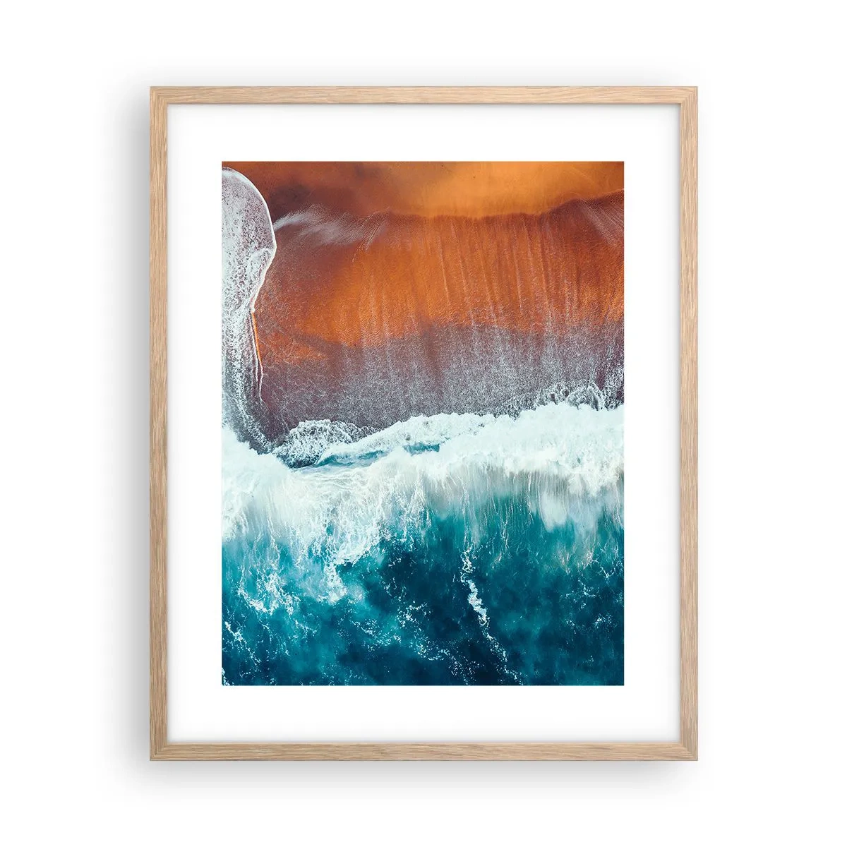 Poster in light oak frame - Touch of the Ocean - 40x50 cm