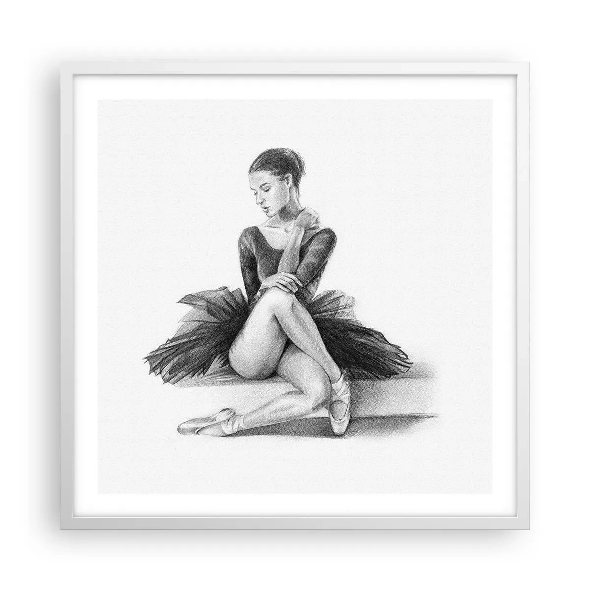 Poster in white frmae - Enchanted by a Dance - 60x60 cm