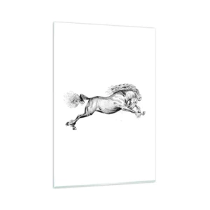 Glass picture - Stopped at a Gallop - 80x120 cm