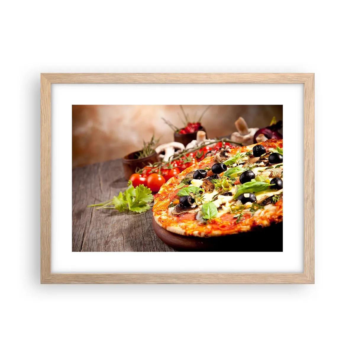 Poster in light oak frame - Earthly Ingredients - 40x30 cm