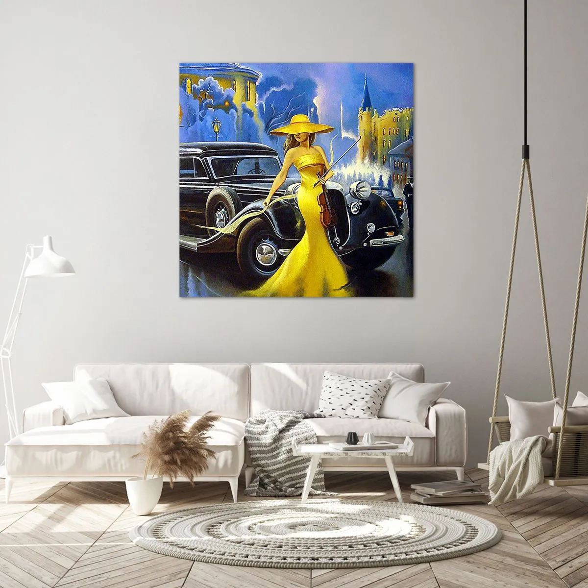 Canvas picture - Nocturne for Violin and Love - 60x60 cm