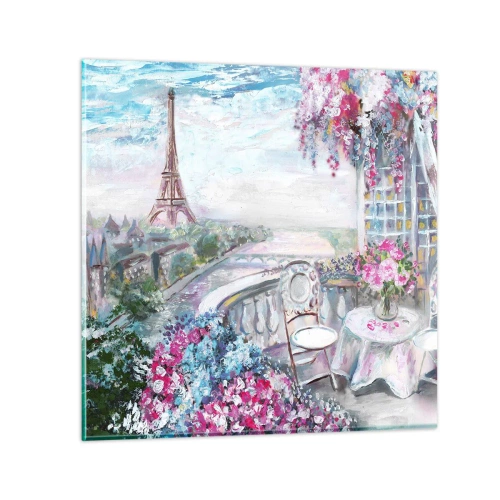 Glass picture - Come Visit in May - 50x50 cm