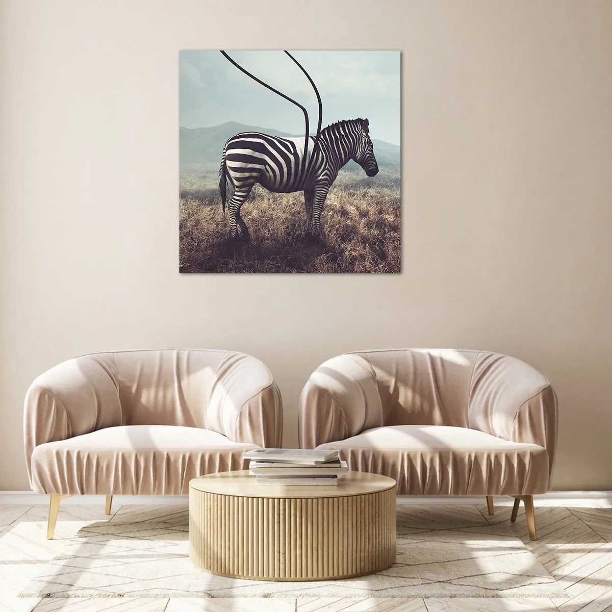 Glass picture - Attention! Faulty Design - 60x60 cm