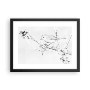 Poster in black frame - Winter Morning - 40x30 cm