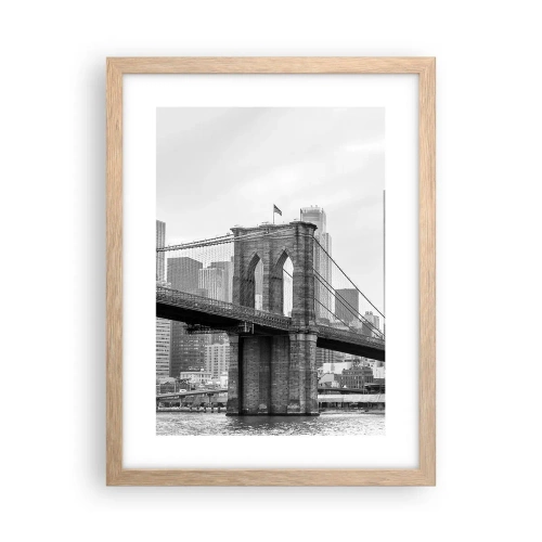 Poster in light oak frame - New York Style  - 30x40 cm