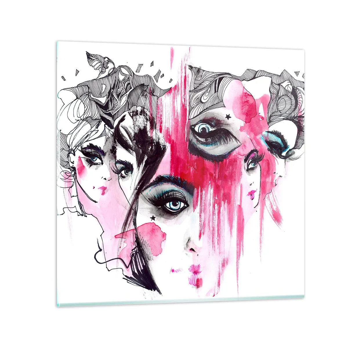 Glass picture - . - 70x70 cm