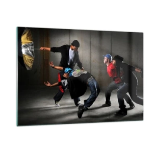 Glass picture - Dancing with Street Wind - 120x80 cm